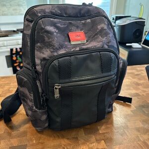 Tumi Camouflage and Black Men's alphabet Bravo Backpack